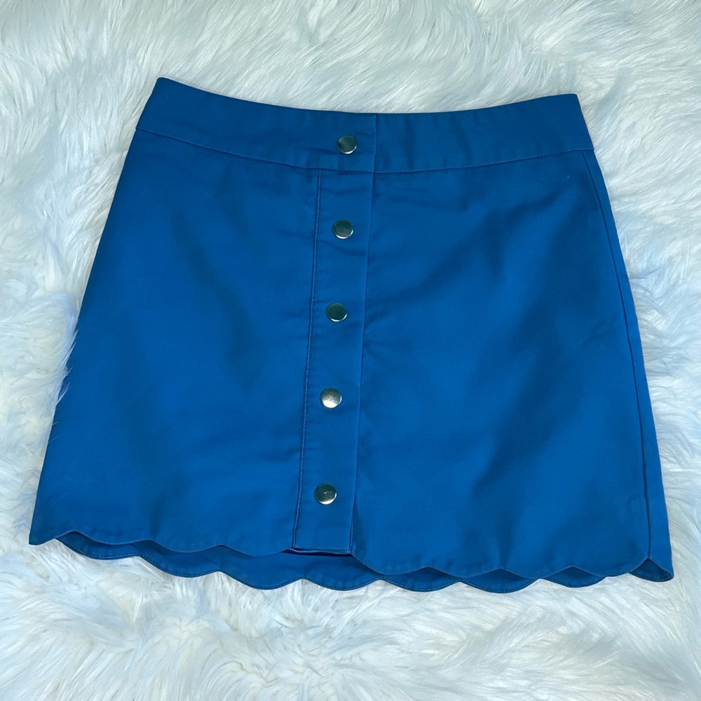 Alythea Small Buttoned Down Blue Mini Skirt